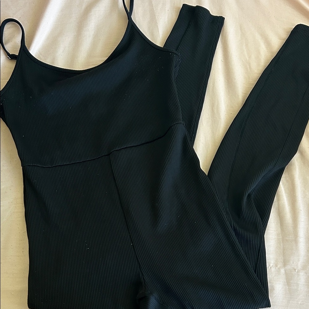 Wild Fable Black Ribbed Jumpsuit